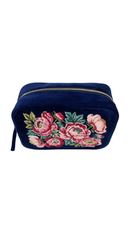 Floral Prosperity Velvet Makeup Pouch