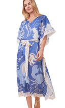 Fiji Blue Kaftan Cover-Up