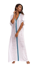White Inca Abaya Maxi Dress