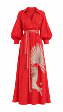 Amazónica Red Maxi Dress