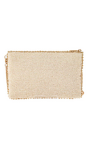 Queen of Hearts Gold Beaded Clutch Crossbody
