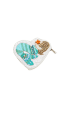 Beaded + Sequin Mermaid Heart Coin Purse
