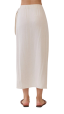 Kiara Beige Linen Wrap Skirt