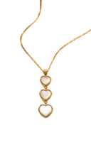 Three Hearts Y Necklace