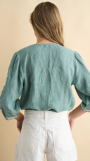 Emily Green Embroidered Top