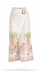 Isla Mauve Cotton Floral Skirt