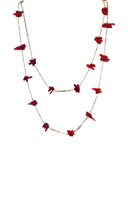 Coral Beaded Layering Necklace
