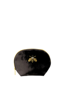 Black Queen Bee Brooch Velvet Pouch