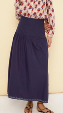 Marisole High Waisted Cotton Maxi Skirt
