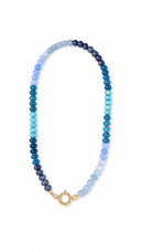 Blue Semi-Precious Stone Choker Necklace