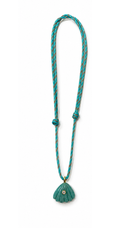 Adjustable Turquoise Semi-Precious Stone Shell Choker Necklace