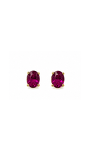 Ruby Red Stud Earrings