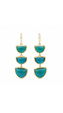 Blue Semi-Precious Stone Earrings
