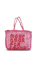 More Amor Por Favor Macrame Jute Tote