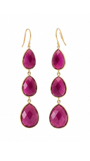 Violet Semi-Precious Stone Earrings