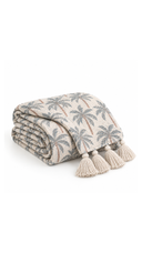 Palm Throw Cotton Blanket
