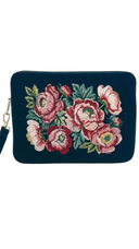 Floral Prosperity Velvet Everyday Pouch