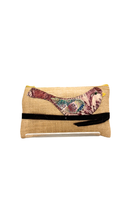 Perched Bird Silk Lined Embroidered Pouch
