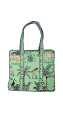 Jungle Cotton Traveler Tote and Pouch Set