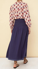 Marisole High Waisted Cotton Maxi Skirt