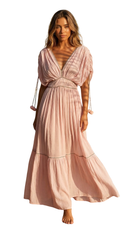 Pink PomPom Maxi Dress