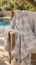 Palm Throw Cotton Blanket