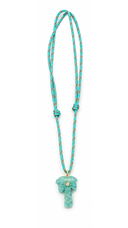 Adjustable Turquoise Semi-Precious Stone Palm Choker Necklace