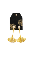 Chalcedony Stone Lotus Flower Drop Earring
