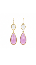 Light Pink Semi-Precious Stone Earrings