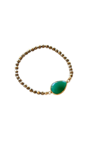 Green Semi-Precious Beaded Bracelet