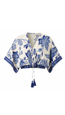 Copacabana Blue Cropped Top