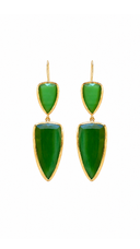 Green Semi-Precious Stone Earrings