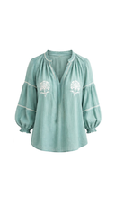 Sky Blue Cotton Blouse