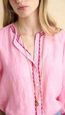 Emily Pink Embroidered Top