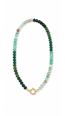 Green Semi-Precious Stone Choker Necklace