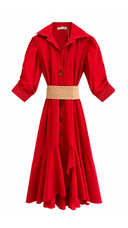 Red Chloe Promenade Maxi Dress