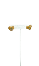 Mini Heart Emerald Studs