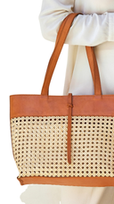 Mai Rattan Woven Tote Bag