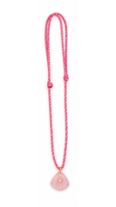 Adjustable Pink Semi-Precious Stone Shell Choker Necklace
