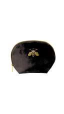 Black Bee Velvet Pouch
