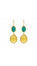 Yellow Semi-Precious Stone Earrings