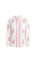 Silvia Pink Cotton Blouse