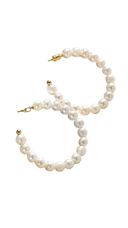 Large Waterpearl Hoop Earrings
