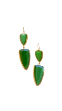Green Semi-Precious Stone Earrings