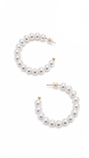 Tenerife Fresh Waterpearl Medium Hoop Earrings