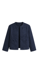 Navy Quilted Jacket