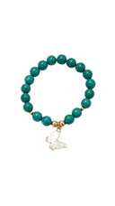 Turquoise Butterfly Charm Semi-Precious Stone Bracelet