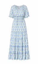 Portugal Flower Butterfly Maxi Dress
