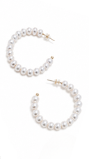 Tenerife Fresh Waterpearl Large Hoop Earrings