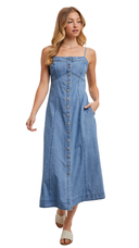 Savannah Denim Midi Dress